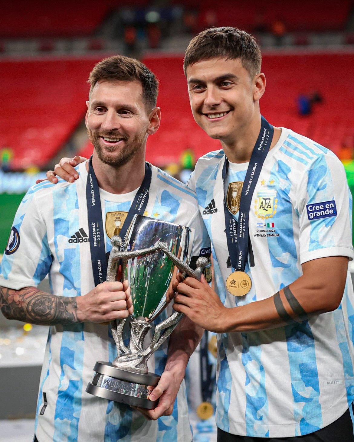 迪巴拉致敬梅西：从小就把你当榜样 能陪你走完这段征程倍感荣幸